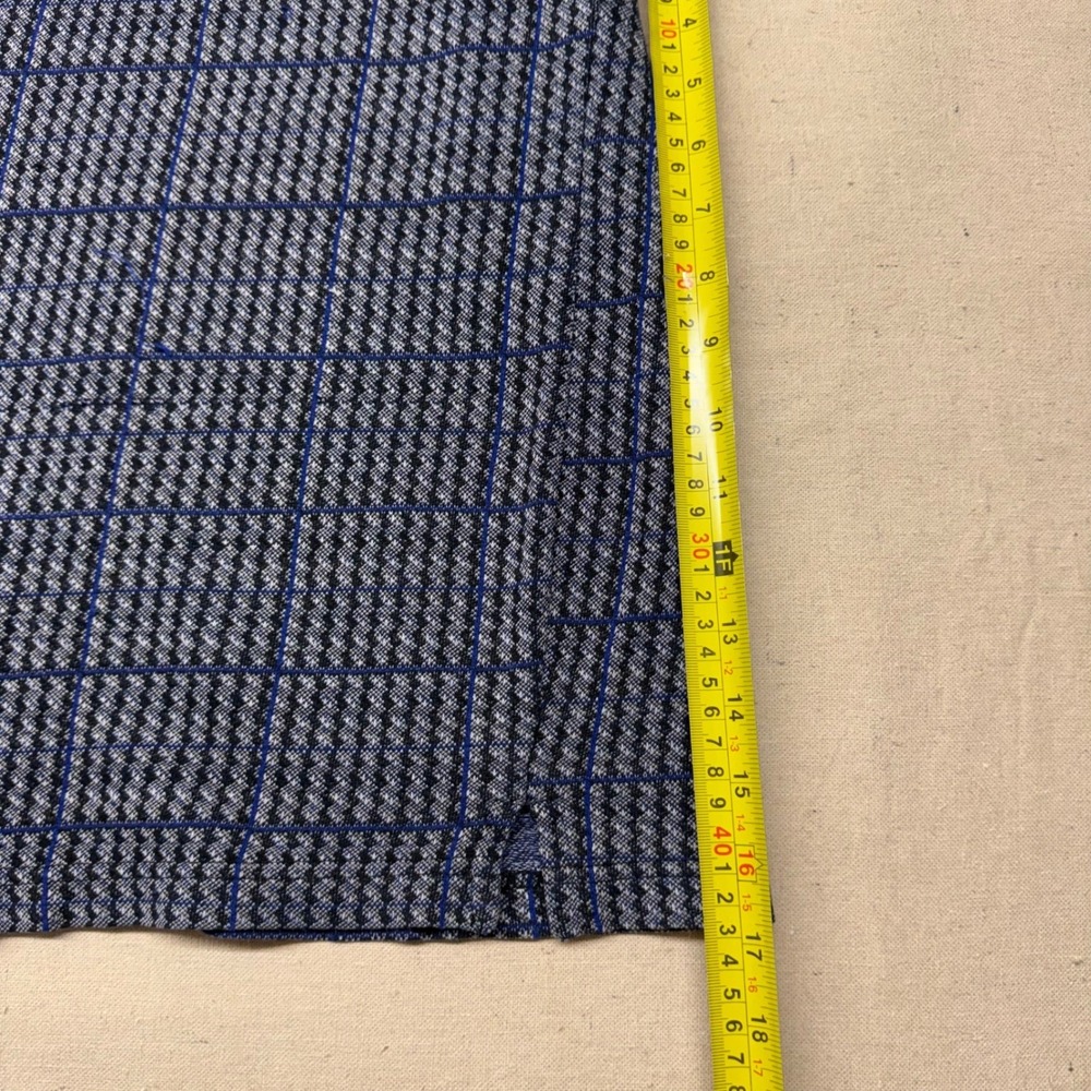 Pierre Cardin Mens XXL Polo Shirt Blue Grid Textured Knit Short Sleeve RN 40330 - Picture 4 of 8